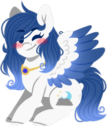 Size: 1237x1460 | Tagged: safe, artist:grapegrass, derpibooru import, oc, pegasus, pony, female, mare, one eye closed, simple background, solo, transparent background, wink