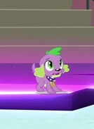 Size: 134x183 | Tagged: safe, screencap, spike, spike the regular dog, dog, equestria girls, friendship games, dimensional cracks, picture for breezies, solo