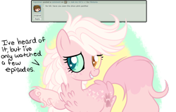 Size: 1024x653 | Tagged: safe, artist:mintoria, derpibooru import, oc, oc only, oc:kit, earth pony, pony, ask, deviantart, female, heterochromia, mare, simple background, solo, transparent background