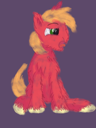 Size: 2448x3264 | Tagged: safe, artist:sixes&sevens, derpibooru exclusive, derpibooru import, big macintosh, earth pony, pony, fluffy, male, sitting, sleepy, stallion, yawn