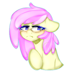 Size: 1024x1024 | Tagged: safe, artist:alliedrawsart, oc, oc only, oc:vanilla swirl, glasses, simple background, solo, transparent background