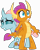 Size: 4162x5146 | Tagged: safe, artist:frownfactory, derpibooru import, ocellus, smolder, changedling, changeling, dragon, a matter of principals, .svg available, absurd resolution, dragoness, female, horn, horns, scared, simple background, svg, transparent background, vector, wings