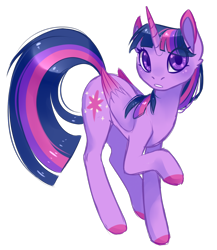 Size: 1000x1150 | Tagged: safe, artist:noctylumi, derpibooru import, twilight sparkle, twilight sparkle (alicorn), alicorn, colored hooves, female, raised hoof, simple background, solo, transparent background