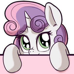 Size: 512x512 | Tagged: safe, artist:anibaruthecat, derpibooru import, sweetie belle, pony, unicorn, cute, diasweetes, explicit source, female, filly, simple background, smiling, solo, transparent background