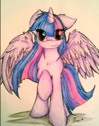 Size: 752x960 | Tagged: safe, artist:tamyarts, twilight sparkle, twilight sparkle (alicorn), alicorn, pony, solo, traditional art