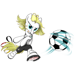 Size: 6000x6000 | Tagged: safe, artist:hoofwaffe, derpibooru import, oc, oc only, oc:natalie soc, absurd resolution, ball, football, germany, simple background, solo, sports, transparent background, world cup