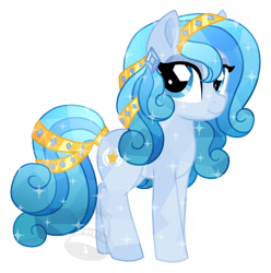 Size: 500x505 | Tagged: safe, artist:tambelon, oc, oc only, oc:diamond dove, crystal pony, pony, looking at you, simple background, solo, transparent background, watermark