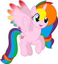 Size: 4533x5000 | Tagged: safe, artist:dashiesparkle, oc, oc only, oc:rainbow splash, alicorn, pony, 2017 community collab, absurd resolution, alicorn oc, colored wings, derpibooru community collaboration, multicolored wings, simple background, solo, transparent background