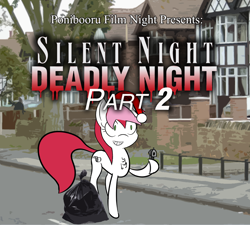 Size: 1000x900 | Tagged: safe, artist:daisyhead, oc, oc only, oc:flicker, garbage day, ponibooru film night, silent night deadly night 2