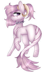 Size: 2246x3421 | Tagged: safe, artist:tomboygirl45, derpibooru import, oc, oc:blackberry candy, earth pony, pony, choker, female, high res, horns, mare, simple background, solo, spiked choker, transparent background