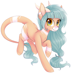 Size: 1723x1790 | Tagged: safe, artist:doekitty, oc, oc only, oc:forest keeper, earth pony, pony, female, horns, mare, simple background, solo, transparent background