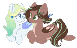 Size: 2148x1338 | Tagged: safe, artist:beashay, derpibooru import, oc, oc only, oc:cocoa dot, oc:shady, bat pony, pony, female, mare, prone, simple background, transparent background