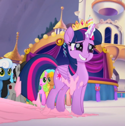 Size: 659x664 | Tagged: safe, screencap, twilight sparkle, twilight sparkle (alicorn), alicorn, pony, my little pony: the movie, cake, candle, cropped, female, food, mare, solo focus