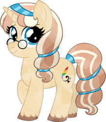 Size: 806x930 | Tagged: safe, artist:tambelon, oc, oc only, oc:lulubell, crystal pony, pony, unicorn, crystallized, female, glasses, mare, race swap, raised hoof, simple background, smiling, solo, transparent background, unshorn fetlocks