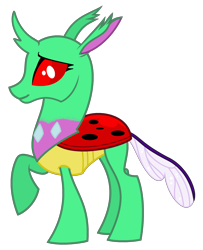 Size: 1626x2000 | Tagged: safe, artist:moonlightthegriffon, derpibooru import, oc, oc:puparia, changedling, changeling, changedling oc, female, simple background, solo, transparent background