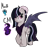 Size: 1000x1000 | Tagged: safe, artist:sylveontriestodraw, derpibooru import, oc, oc:darkes sould, draconequus, hybrid, base used, draconequus oc, female, interspecies offspring, offspring, parent:discord, parent:twilight sparkle, parents:discolight, simple background, solo, transparent background