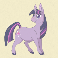 Size: 1080x1080 | Tagged: safe, artist:neothebean, derpibooru import, twilight sparkle, pony, cute, female, simple background, solo