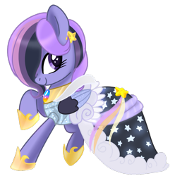 Size: 837x843 | Tagged: safe, artist:starchasesketches, oc, oc only, oc:starchase, pegasus, pony, clothes, dress, female, gala dress, heart eyes, mare, simple background, solo, transparent background, wingding eyes