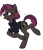 Size: 746x864 | Tagged: safe, artist:miioko, artist:your-cup, derpibooru import, oc, oc only, oc:dark nebula, pony, unicorn, base used, clothes, ear piercing, earring, eyeshadow, female, icey-verse, jewelry, magical lesbian spawn, makeup, mare, next generation, offspring, parent:moondancer, parent:oc:nocturne scroll, parents:canon x oc, parents:moonscroll, piercing, simple background, solo, sweater, tongue out, tongue piercing, transparent background