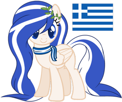 Size: 1024x854 | Tagged: safe, artist:cosmicwitchadopts, derpibooru import, pegasus, pony, female, greece, mare, nation ponies, ponified, simple background, solo, transparent background