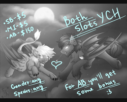 Size: 3000x2417 | Tagged: safe, artist:fkk, derpibooru import, oc, auction, commission, flying, love, ych example, your character here