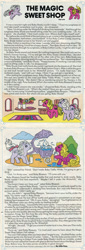 Size: 577x1692 | Tagged: safe, derpibooru import, baby blossom, baby shady, comic:my little pony (g1), g1, baby bottle, cliffhanger, dream walker, dream walker shady, kelpy the water sprite, magic sunglasses, night, official, pram, sleepless, story, stroller, summer, sunglasses, the magic sweet shop, water korred