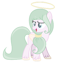 Size: 1024x1065 | Tagged: safe, artist:mintoria, derpibooru import, oc, pegasus, pony, female, halo, mare, show accurate, simple background, solo, transparent background