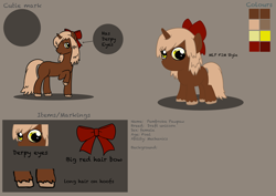 Size: 3508x2480 | Tagged: safe, artist:hoshi-kou, oc, oc only, oc:pembroke, bow, derp, female, filly, hair bow, reference sheet, solo