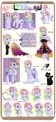 Size: 3080x6674 | Tagged: safe, artist:art-forarts-sake, oc, oc only, oc:spectrum, anthro, cat, pony, anthro with ponies, baby, baby pony, expressions, female, filly, foal, human facial structure, reference sheet
