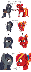 Size: 1024x2389 | Tagged: safe, artist:3vilpyro, oc, oc only, oc:fire strand, oc:fire strike, comic