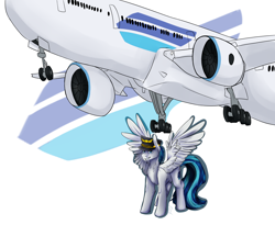 Size: 3900x3200 | Tagged: artist needed, safe, derpibooru import, oc, oc only, oc:bloodray, aircraft, boeing 777, male, pilot, plane, solo