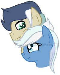 Size: 410x512 | Tagged: safe, artist:ipandacakes, oc, oc only, oc:diamond dust, oc:jawbreaker, pony, female, male, mare, shipping, simple background, stallion, straight, transparent background