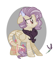 Size: 1642x1769 | Tagged: safe, artist:sylveontriestodraw, derpibooru import, oc, oc only, oc:lavender smile, hybrid, chest fluff, female, interspecies offspring, offspring, parent:discord, parent:fluttershy, parents:discoshy, simple background, solo, transparent background