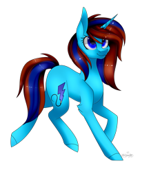 Size: 2043x2329 | Tagged: safe, artist:ohhoneybee, oc, oc only, oc:blue bolt, pony, unicorn, female, mare, simple background, solo, transparent background