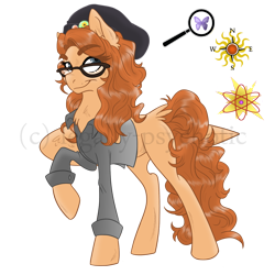 Size: 1500x1500 | Tagged: safe, artist:legally-psychotic, oc, oc only, oc:jay, pegasus, pony, clothes, female, glasses, mare, raised hoof, reference sheet, shirt, solo