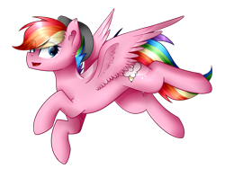 Size: 1825x1440 | Tagged: safe, artist:despotshy, oc, oc only, oc:cloudchaser, pegasus, pony, female, flying, hat, mare, simple background, solo, transparent background