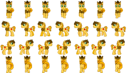 Size: 448x256 | Tagged: safe, artist:blackliquidsrw, braeburn, hat, male, pixel art, rpg, rpg maker, solo, sprite, sprite sheet