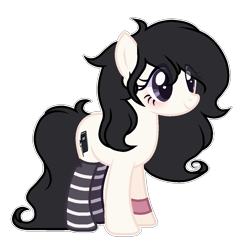 Size: 1063x1035 | Tagged: safe, artist:poppyglowest, derpibooru import, oc, oc only, earth pony, pony, clothes, female, kneesocks, mare, simple background, socks, solo, striped socks, transparent background