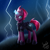 Size: 2000x2000 | Tagged: safe, artist:sonigiraldo, derpibooru import, tempest shadow, pony, unicorn, my little pony: the movie, armor, broken horn, eye scar, female, lightning, scar, solo, sparking horn