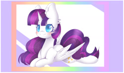 Size: 1715x1016 | Tagged: safe, artist:clefficia, oc, oc only, oc:twily star, alicorn, pony, alicorn oc, offspring, parent:twilight sparkle, solo