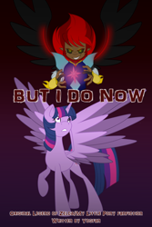 Size: 1024x1536 | Tagged: safe, artist:yogfan, twilight sparkle, twilight sparkle (alicorn), alicorn, pony, comic:but i do now, comic, cover, crossover, ganondorf, raised hoof, spread wings, the legend of zelda, wings