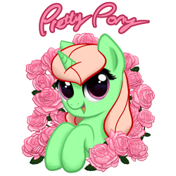 Size: 4000x4000 | Tagged: safe, artist:nimaru, oc, oc only, oc:rose petal, pony, unicorn, absurd resolution, bust, female, flower, mare, portrait, smiling, solo