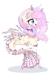 Size: 1600x2400 | Tagged: safe, artist:pvrii, oc, oc only, hybrid, merpony, pony, female, lionfish, mare, simple background, solo, transparent background