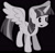 Size: 1600x1559 | Tagged: safe, artist:lil miss jay, derpibooru import, twilight sparkle, twilight sparkle (alicorn), alicorn, pony, 1930s, beady eyes, female, mare, monochrome, old timey, pacman eyes, smiling, solo