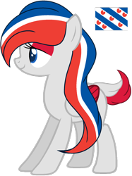 Size: 1024x1372 | Tagged: safe, artist:cosmicwitchadopts, derpibooru import, pegasus, pony, deer tail, female, friesland, frisia, nation ponies, ponified, simple background, solo, transparent background, two toned wings