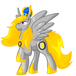 Size: 1024x1024 | Tagged: safe, artist:usagi-zakura, oc, oc only, oc:king argentum, alicorn, pony, alicorn oc, simple background, solo, transparent background