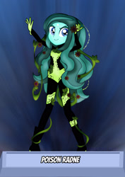 Size: 1600x2263 | Tagged: safe, artist:jucamovi1992, oc, oc only, oc:radne, equestria girls, crossover, dc comics, poison ivy, solo