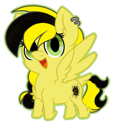 Size: 443x477 | Tagged: safe, artist:missmele-madness, derpibooru import, oc, oc:epic v, pegasus, pony, chibi, female, mare, simple background, solo, transparent background