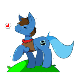 Size: 1441x1426 | Tagged: safe, artist:sapphireliz, oc, oc only, earth pony, pony, glasses, heart, nintendo ds, solo