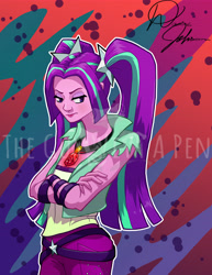 Size: 5100x6600 | Tagged: safe, artist:tadpoledraws, derpibooru import, aria blaze, equestria girls, absurd resolution, obtrusive watermark, solo, watermark